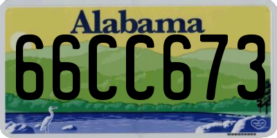 AL license plate 66CC673
