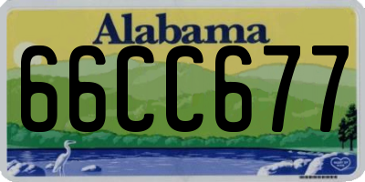 AL license plate 66CC677