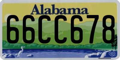 AL license plate 66CC678