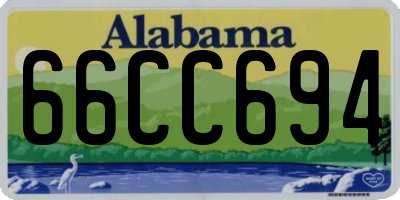 AL license plate 66CC694
