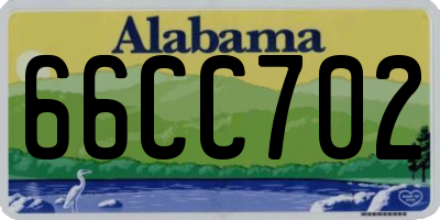 AL license plate 66CC702