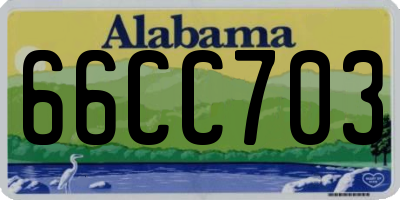 AL license plate 66CC703