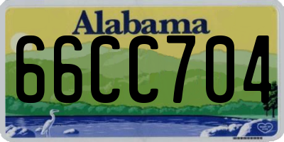 AL license plate 66CC704