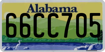 AL license plate 66CC705