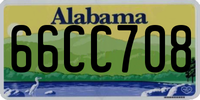 AL license plate 66CC708