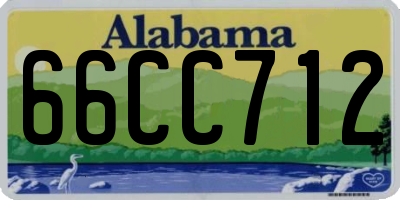 AL license plate 66CC712