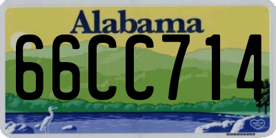 AL license plate 66CC714