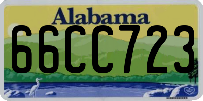 AL license plate 66CC723