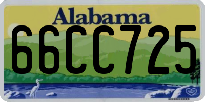 AL license plate 66CC725