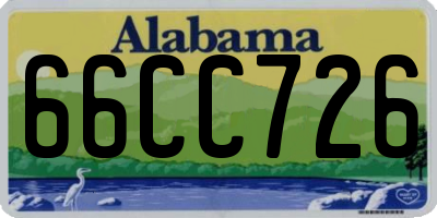 AL license plate 66CC726