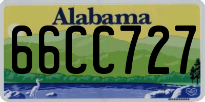 AL license plate 66CC727