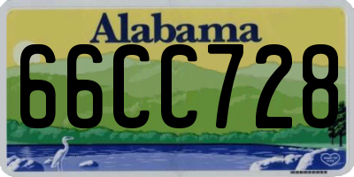 AL license plate 66CC728