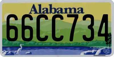 AL license plate 66CC734