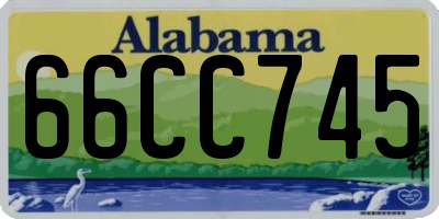 AL license plate 66CC745