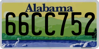 AL license plate 66CC752