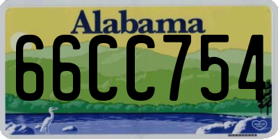 AL license plate 66CC754