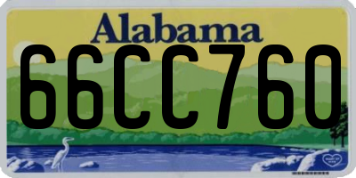 AL license plate 66CC760