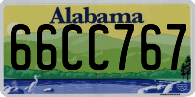 AL license plate 66CC767