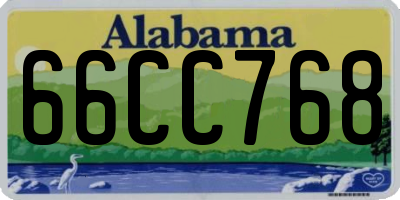 AL license plate 66CC768