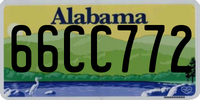 AL license plate 66CC772