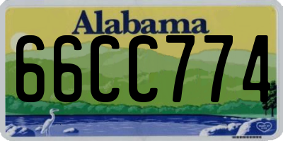 AL license plate 66CC774
