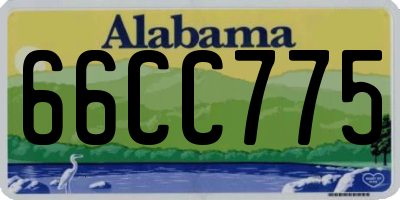 AL license plate 66CC775