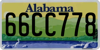 AL license plate 66CC778