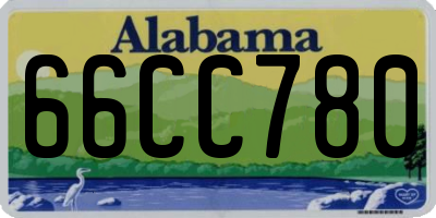 AL license plate 66CC780