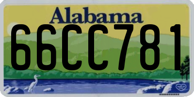 AL license plate 66CC781