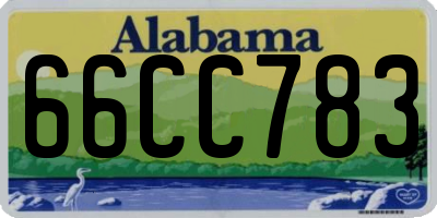 AL license plate 66CC783