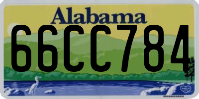 AL license plate 66CC784