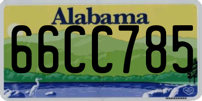 AL license plate 66CC785