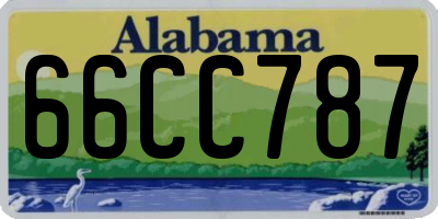 AL license plate 66CC787