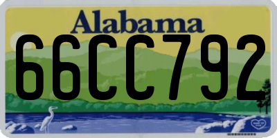 AL license plate 66CC792