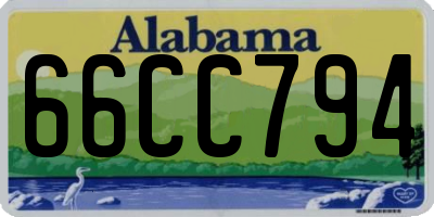 AL license plate 66CC794