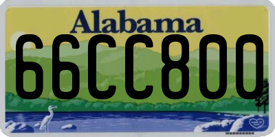 AL license plate 66CC800