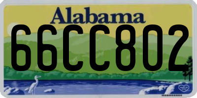 AL license plate 66CC802