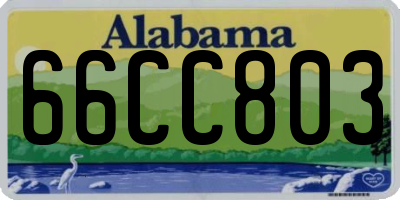 AL license plate 66CC803