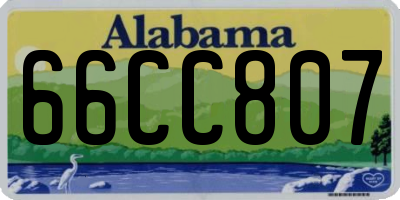 AL license plate 66CC807
