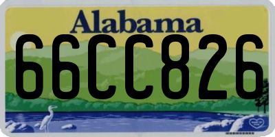 AL license plate 66CC826