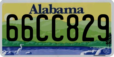 AL license plate 66CC829