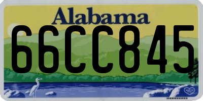 AL license plate 66CC845