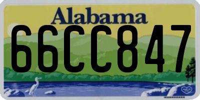 AL license plate 66CC847