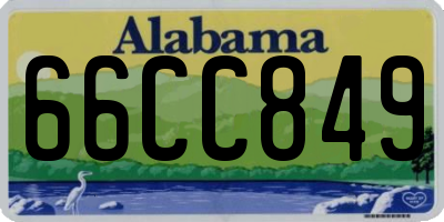 AL license plate 66CC849