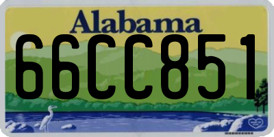 AL license plate 66CC851