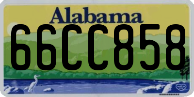 AL license plate 66CC858