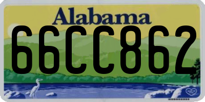 AL license plate 66CC862