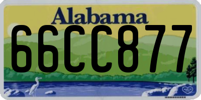 AL license plate 66CC877