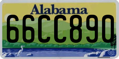 AL license plate 66CC890