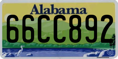 AL license plate 66CC892